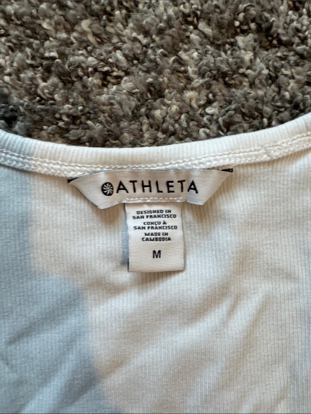 Athleta Bright White Signature Rib Scoop Tank NWOT - Picture 7 of 10